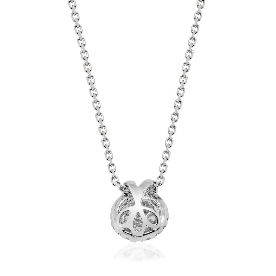 Camila 14K White Gold Round-Cut White Diamond Necklace