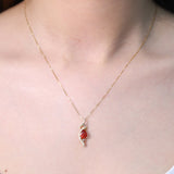 Annika 14K Yellow Gold Pear-Cut Mexican Fire Opal Pendant