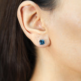 Camille 14K White Gold Cushion-Cut Brazilian London Blue Topaz Earring