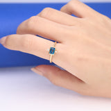 Kaylin 14K Yellow Gold Emerald-Cut Brazilian London Blue Topaz Ring