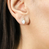 Taylor 10K Yellow Gold Oval-Cut Natural African Opal Earring