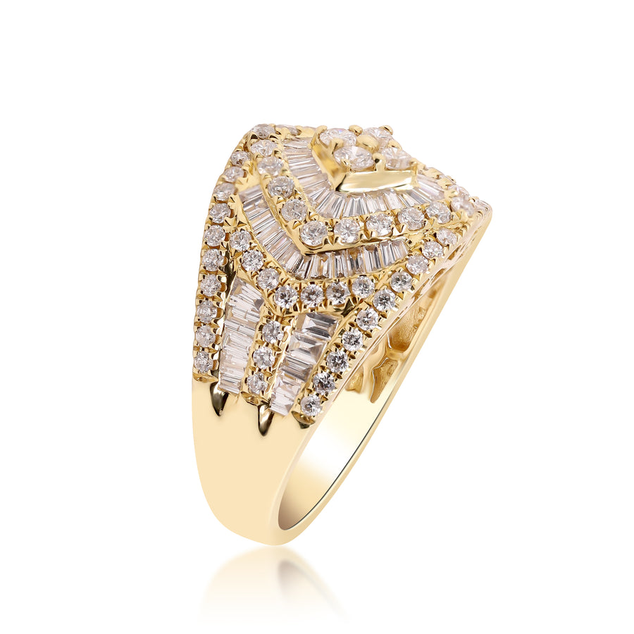 Elisa 14K Yellow Gold Round-Cut White Diamond Ring