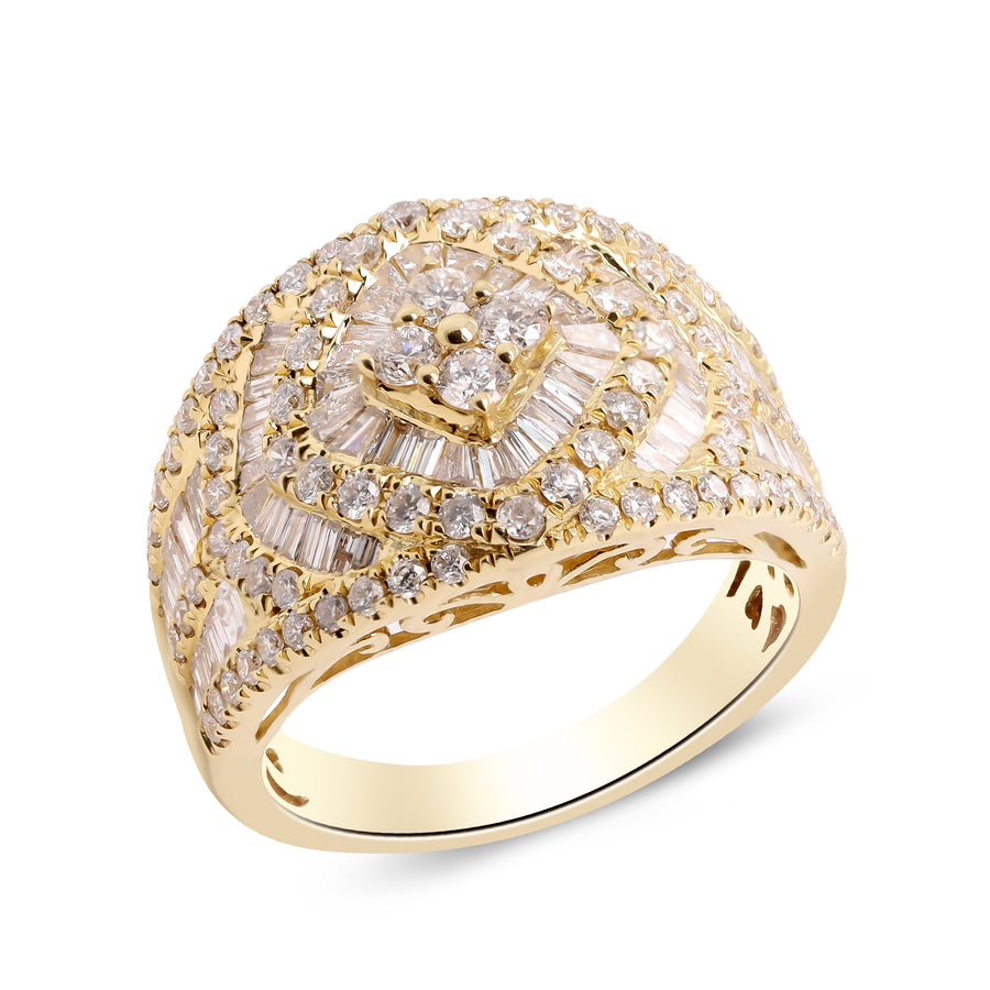 Elisa 14K Yellow Gold Round-Cut White Diamond Ring