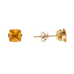 Reign 10K Yellow Gold Cushion-Cut Brazilian Citrine Earring