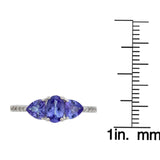 Alisson 10K White Gold Oval-Cut Tanzanian Tanzanite Ring