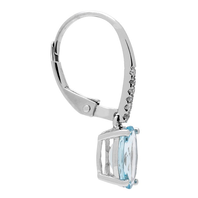 Erika 14K White Gold Oval-Cut Brazilian Aquamarine Earring