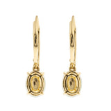 Arabella 10K Yellow Gold Oval-Cut Natural African Opal Earring
