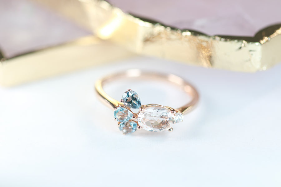 Kiana 10K Rose Gold Oval-Cut Madagascar Morganite Ring