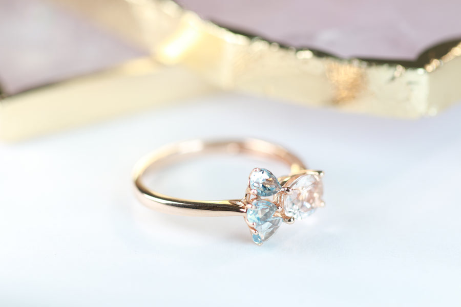 Kiana 10K Rose Gold Oval-Cut Madagascar Morganite Ring