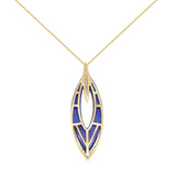 Eden 14K Yellow Gold Fancy-Cut Lapis Pendant