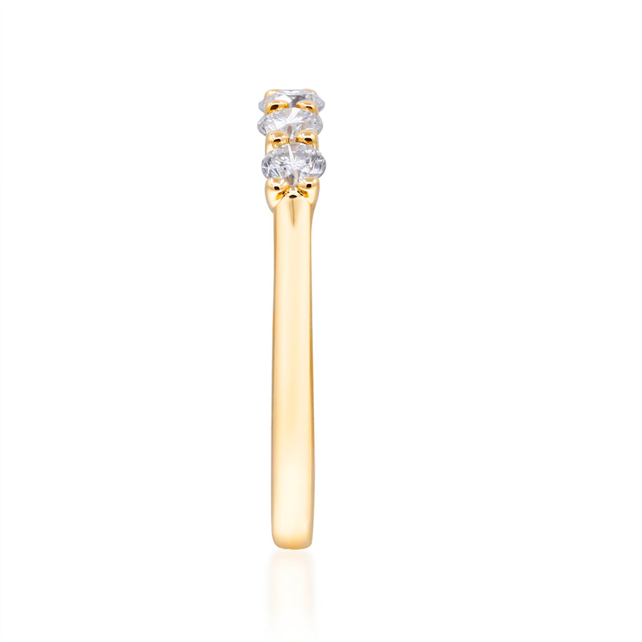 Elina 14K Yellow Gold Round-Cut White Diamond Ring