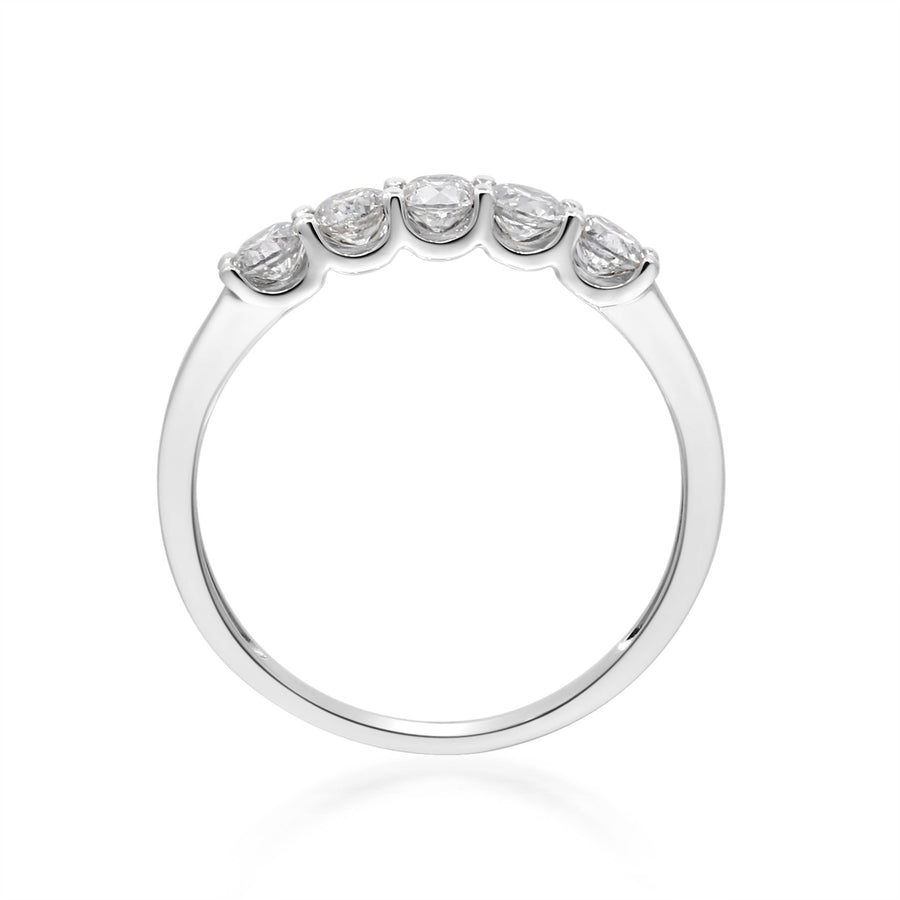 Poppy 14K White Gold Round-Cut White Diamond Ring