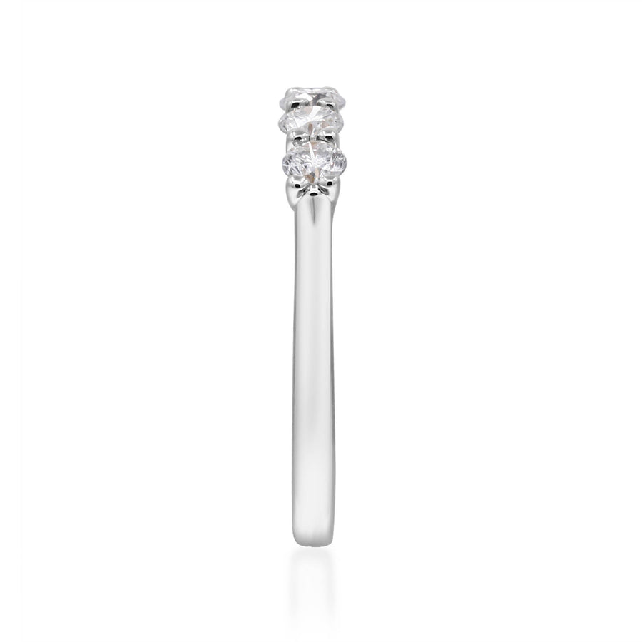 Poppy 14K White Gold Round-Cut White Diamond Ring