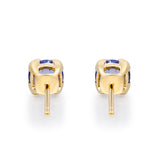 Alice 10K Yellow Gold Round-Cut Tanzanian Tanzanite Earring