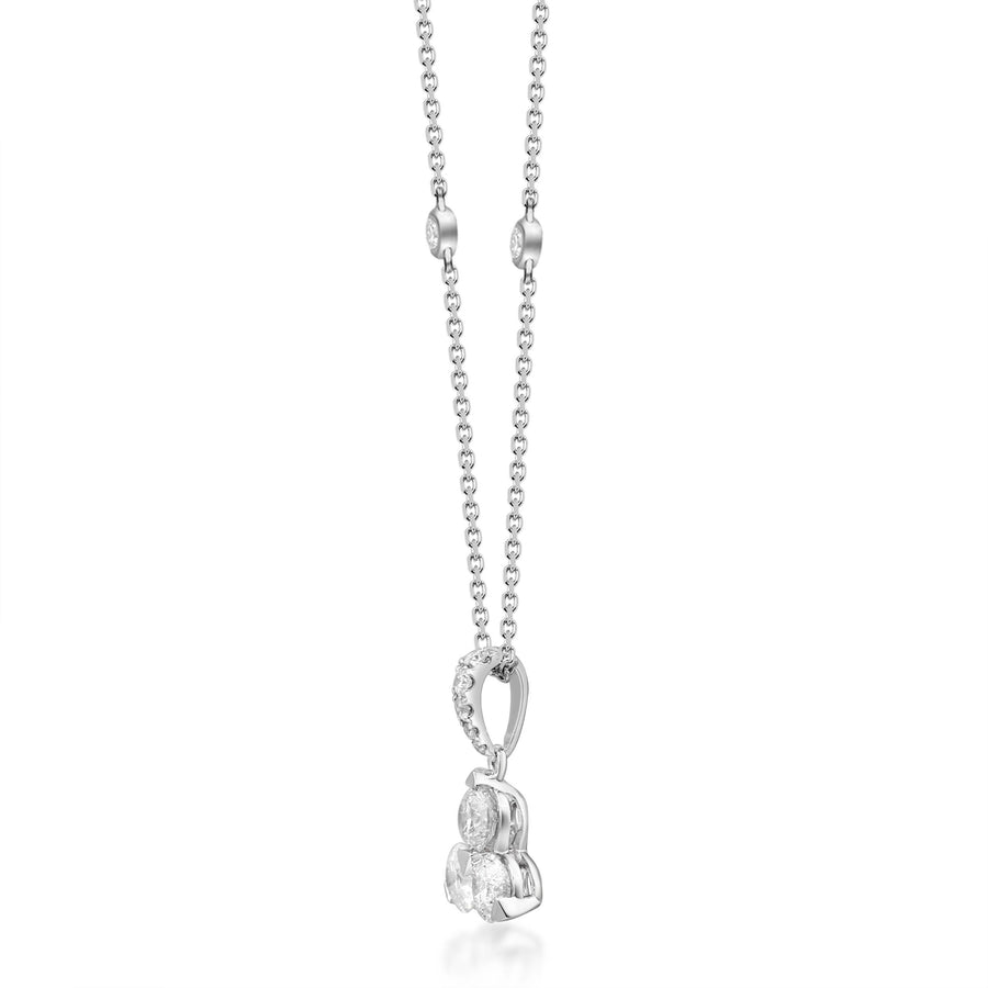 Annie 14K White Gold Round-Cut White Diamond Pendant