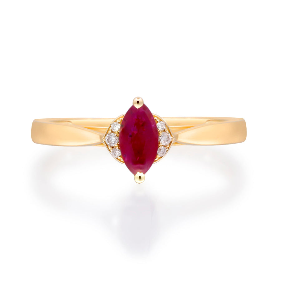 Alexis 14K Yellow Gold Marquise-Cut Mozambique Ruby Ring