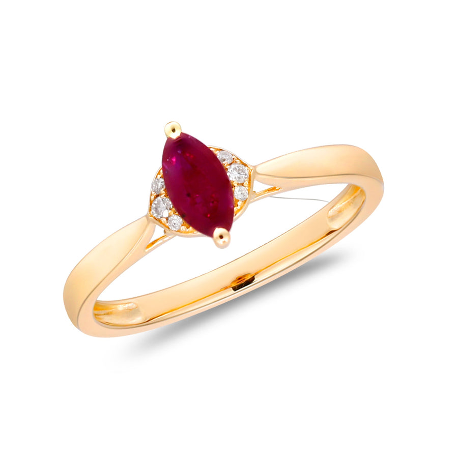 Alexis 14K Yellow Gold Marquise-Cut Mozambique Ruby Ring