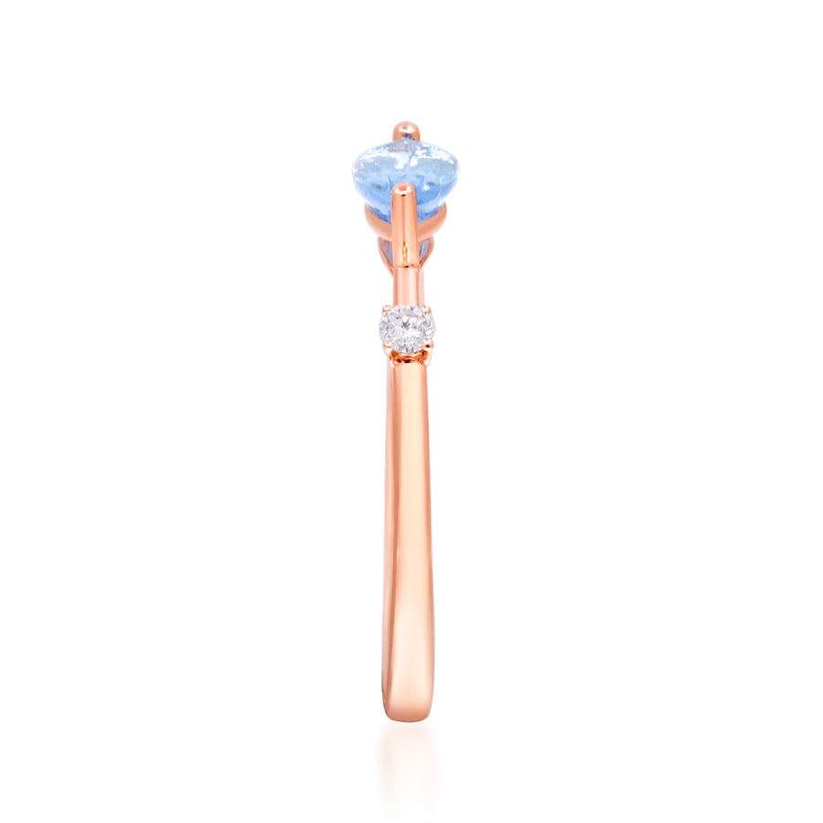 Camila 14K Rose Gold Marquise-Cut Brazilian Aquamarine Ring