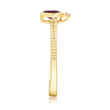 Ella 14K Yellow Gold Pear-Cut  Mozambique Ruby Ring
