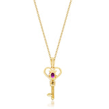 Mia 14K Yellow Gold Oval-Cut Mozambique Ruby Pendant