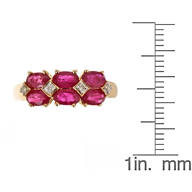 Winnie 14K Yellow Gold Oval-Cut Mozambique Ruby Ring