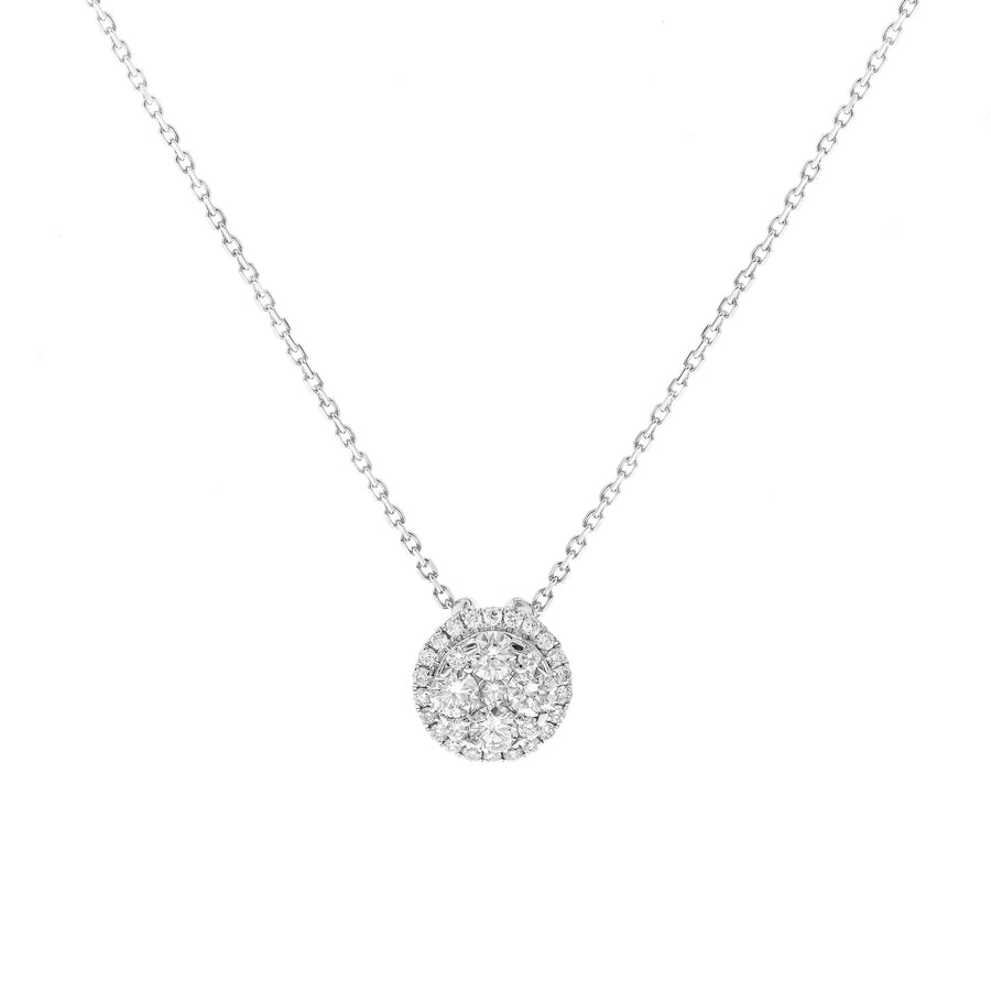 Anika 14K White Gold Round-Cut White Diamond Necklace