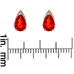 Andi 14K Yellow Gold Pear-Cut Mexican Fire Opal Earring