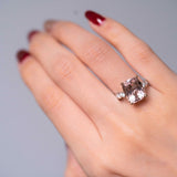 August 14K Two-Tone Gold Cushion-Cut Madagascar Morganite Ring